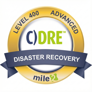 C)DRE: Certified Disaster Recovery Engineer badge